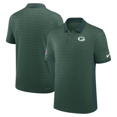 Green Bay Packers Nike Green Sideline Victory Stripe Performance Polo