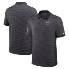 Dallas Cowboys Nike Gray Sideline Victory Stripe Dri-FIT Polo
