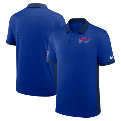 Buffalo Bills Nike Royal Sideline Victory Stripe Performance Polo