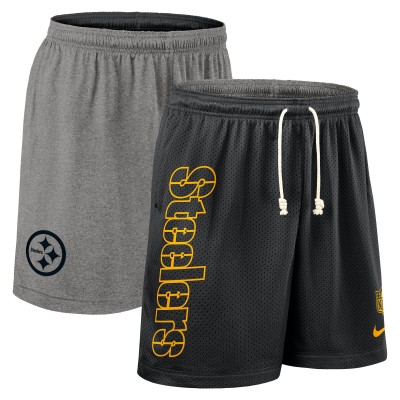 Шорты Pittsburgh Steelers Nike Black Sideline Reversible Dri-FIT