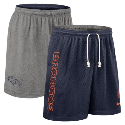 Шорты Denver Broncos Nike Navy Sideline Reversible Dri-FIT