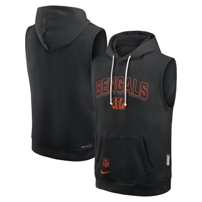 Худи без рукавов Cincinnati Bengals Nike Black Sideline Standard Issue Dri-FIT