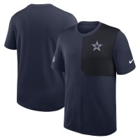 Футболка Dallas Cowboys Nike Navy Sideline UV Performance Coach