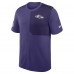 Футболка Baltimore Ravens Nike Purple Sideline UV Performance Coach