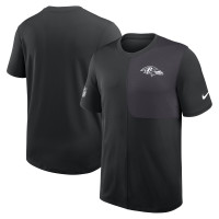 Baltimore Ravens Nike Black Sideline UV Dri-Fit Coach Shirt