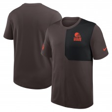 Футболка Cleveland Browns Nike Brown Sideline UV Performance Coach