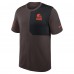 Футболка Cleveland Browns Nike Brown Sideline UV Performance Coach