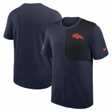 Футболка Denver Broncos Nike Navy Sideline UV Performance Coach