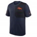 Футболка Denver Broncos Nike Navy Sideline UV Performance Coach