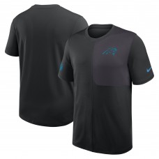 Футболка Carolina Panthers Nike Black Sideline UV Performance Coach
