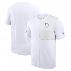 Los Angeles Rams Nike White Sideline UV Dri-Fit Coach Shirt Los Angeles Rams Nike White Sideline UV Dri-Fit Coach Shirt