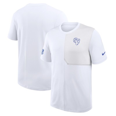 Los Angeles Rams Nike White Sideline UV Dri-Fit Coach Shirt