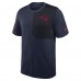 New England Patriots Nike Navy Sideline UV Performance Coach Shirt