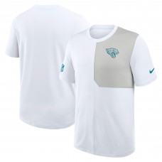 Jacksonville Jaguars Nike White Sideline UV Performance Coach Shirt