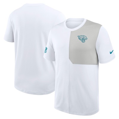 Jacksonville Jaguars Nike White Sideline UV Performance Coach Shirt