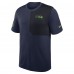 Seattle Seahawks Nike College Navy Sideline UV Performance Coach Shirt