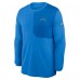 Футболка с длинным рукавом Los Angeles Chargers Nike Powder Blue Sideline Coach UV Dri-FIT
