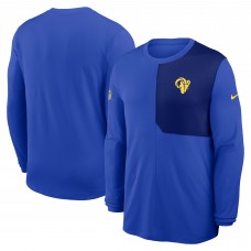 Футболка с длинным рукавом Los Angeles Rams Nike Royal Sideline Coach UV Dri-FIT