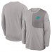 Футболка с длинным рукавом Miami Dolphins Nike Gray Sideline Coach UV Dri-FIT