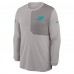 Футболка с длинным рукавом Miami Dolphins Nike Gray Sideline Coach UV Dri-FIT