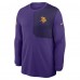 Футболка с длинным рукавом Minnesota Vikings Nike Purple Sideline Coach UV Dri-FIT