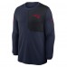 New England Patriots Nike Navy Sideline Coach UV Dri-FIT Long Sleeve Shirt
