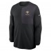 Футболка с длинным рукавом New Orleans Saints Nike Black Sideline Coach UV Performance