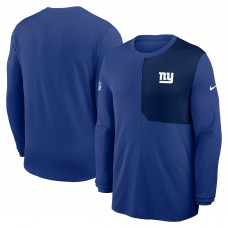 Футболка с длинным рукавом New York Giants Nike Royal Sideline Coach UV Dri-FIT