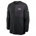 Футболка с длинным рукавом New York Jets Nike Black Sideline Coach UV Dri-FIT
