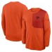 Футболка с длинным рукавом Cincinnati Bengals Nike Orange Sideline Coach UV Dri-FIT