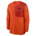 Футболка с длинным рукавом Cincinnati Bengals Nike Orange Sideline Coach UV Dri-FIT