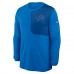 Футболка с длинным рукавом Detroit Lions Nike Blue Sideline Coach UV Dri-FIT