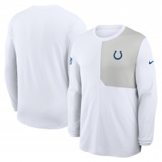 Футболка с длинным рукавом Indianapolis Colts Nike White Sideline Coach UV Dri-FIT