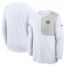 Футболка с длинным рукавом Chicago Bears Nike White Sideline Coach UV Dri-FIT