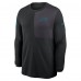 Футболка с длинным рукавом Carolina Panthers Nike Black Sideline Coach UV Dri-FIT