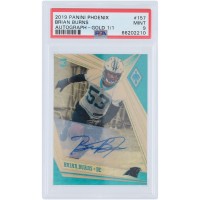 Brian Burns Carolina Panthers Autographed 2019 Panini Phoenix Gold Vinyl #157 #1/1 PSA Authenticated 9 Rookie Card