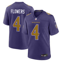 Джерси Baltimore Ravens Zay Flowers Nike Purple Alternate Game