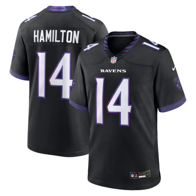 Джерси Baltimore Ravens Kyle Hamilton Nike Black Alternate Game