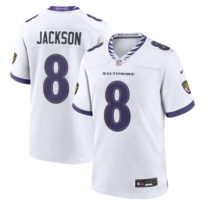 Джерси Baltimore Ravens Lamar Jackson Nike White Game