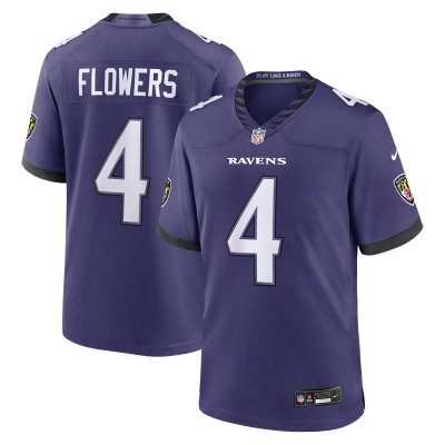 Джерси Baltimore Ravens Zay Flowers Nike Purple Team Game
