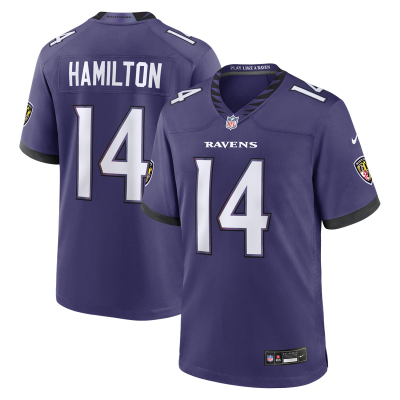 Джерси Baltimore Ravens Kyle Hamilton Nike Purple Team Game