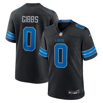 Джерси Detroit Lions Jahmyr Gibbs Nike Black 2nd Alternate Game Player