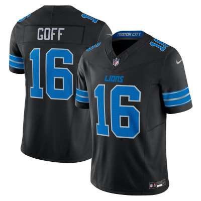 Джерси Detroit Lions Jared Goff Nike Black Vapor F.U.S.E. Limited