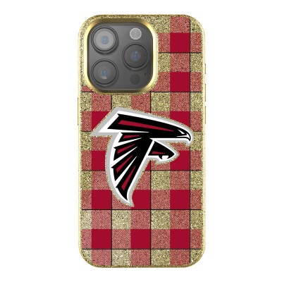 Atlanta Falcons Keyscaper Plaid Bling iPhone Case