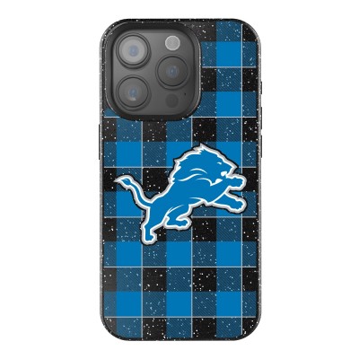 Detroit Lions Keyscaper Plaid Bling iPhone Case