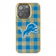 Detroit Lions Keyscaper Plaid Bling iPhone Case