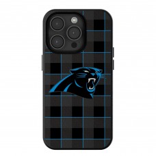Carolina Panthers Keyscaper Plaid Magnetic Bump iPhone Case