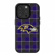 Baltimore Ravens Keyscaper Plaid Magnetic Bump iPhone Case