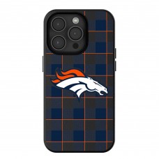 Denver Broncos Keyscaper Plaid Magnetic Bump iPhone Case