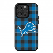 Detroit Lions Keyscaper Plaid Magnetic Bump iPhone Case